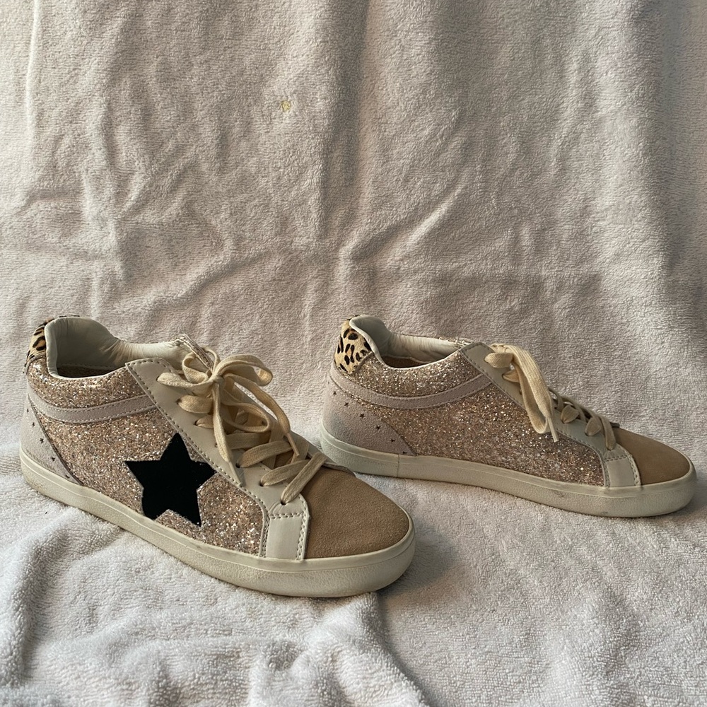 Vintage Havana Glitter Sneakers with Black Star